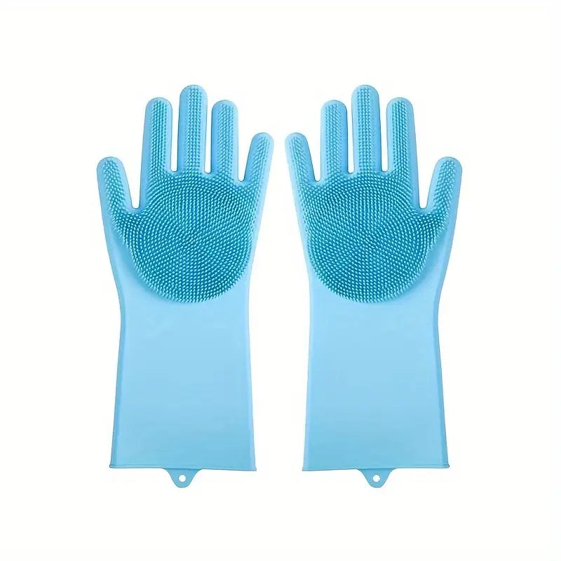 Pet Bath Gloves - Silicone Massage Brush for Dog Grooming & Hair Removal