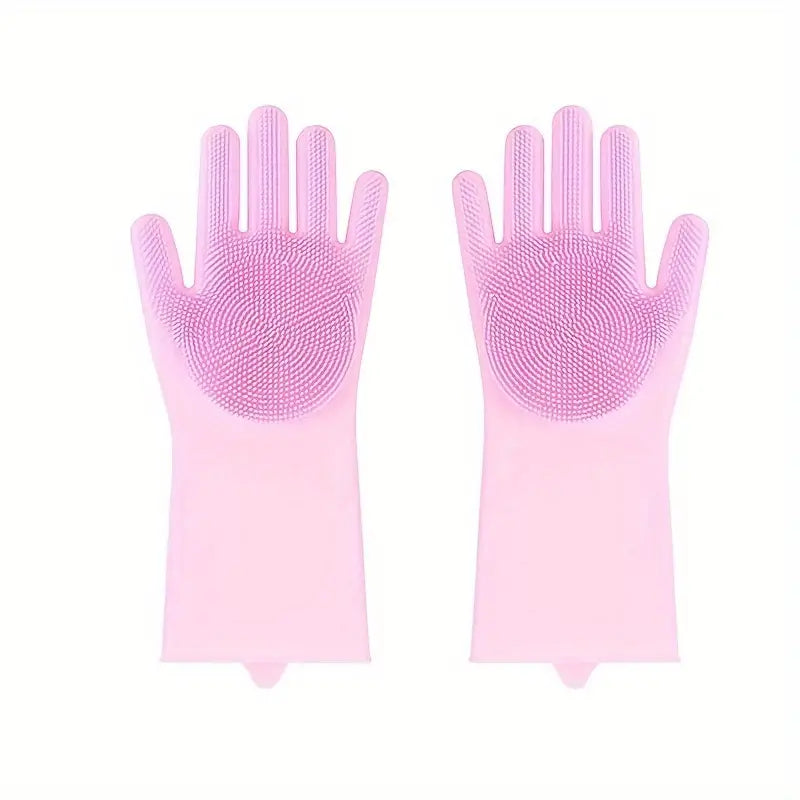 Pet Bath Gloves - Silicone Massage Brush for Dog Grooming & Hair Removal