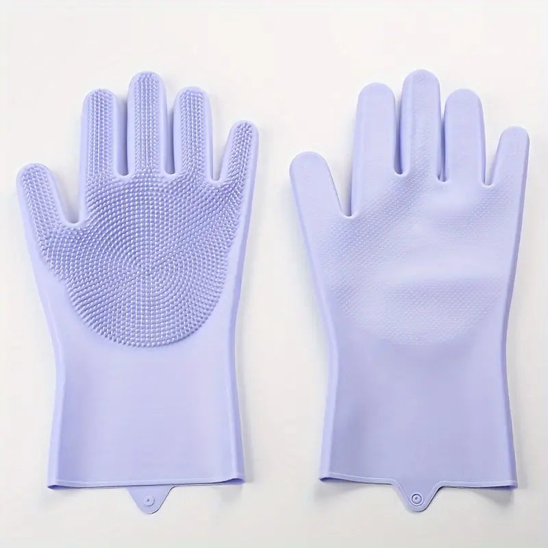 Pet Bath Gloves - Silicone Massage Brush for Dog Grooming & Hair Removal