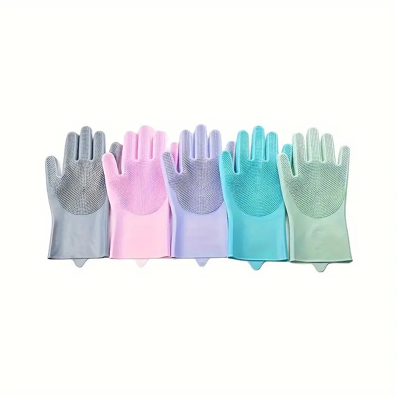 Pet Bath Gloves - Silicone Massage Brush for Dog Grooming & Hair Removal